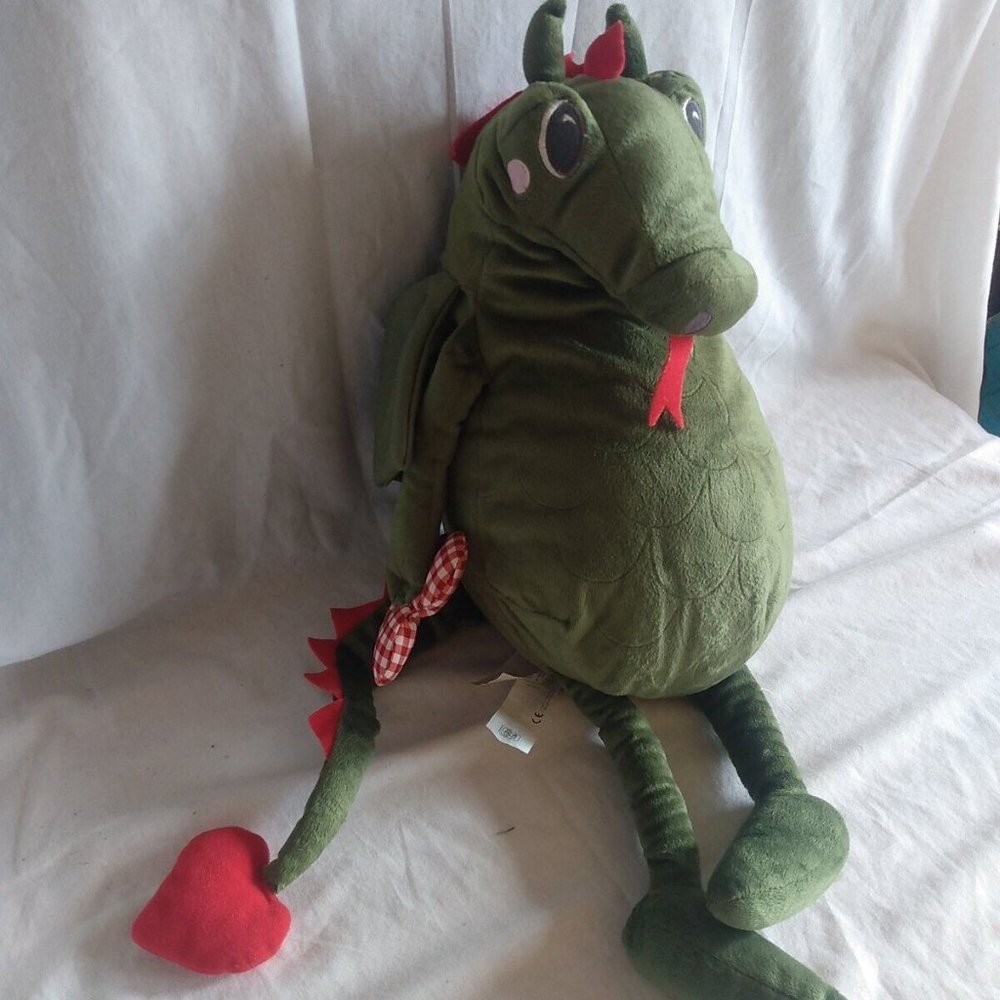 Ikea Plush 24" Flygdrake Dragon Stuffed Animal Pillow Green Dinosaur Monster